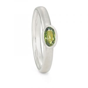 9Ct White Gold Sapphire Ring Green Sapphire Alternative Engagement Ring Designed By Jacks Turner