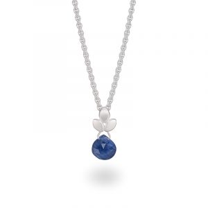 Blue Sapphire Drop Necklace Jacks Turner Designer Jewellery Bristol Uk