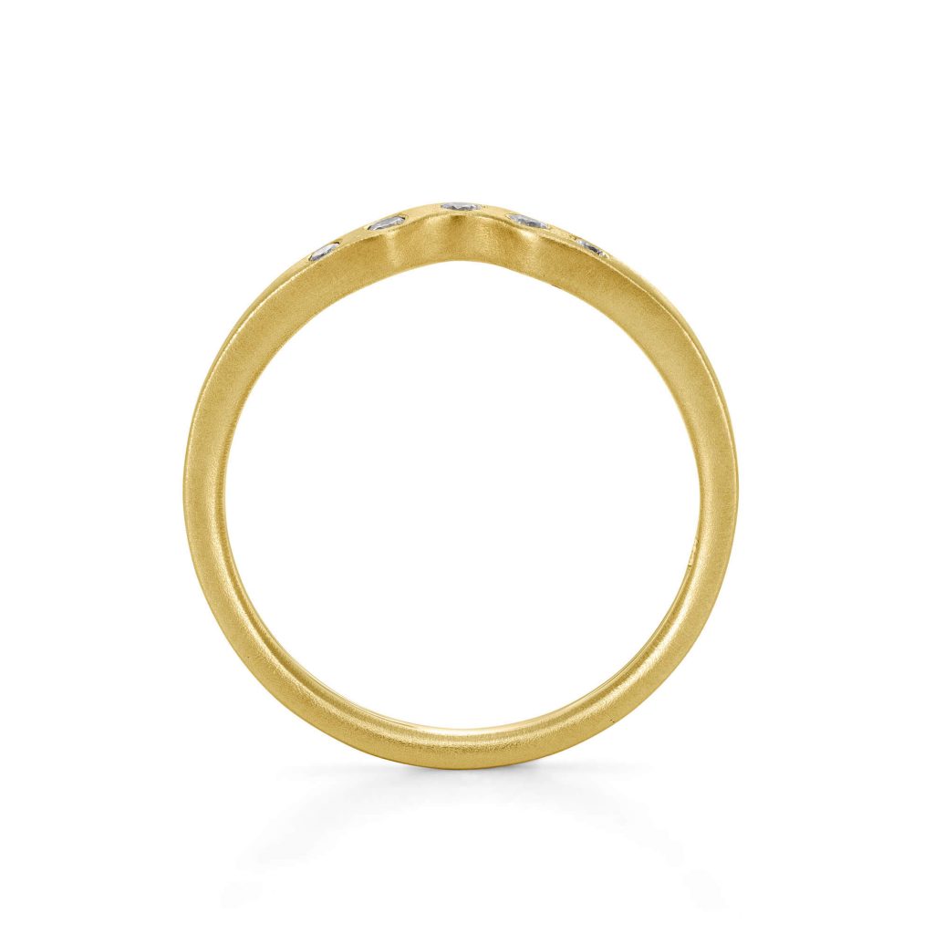 Diamond curved wedding ring by Jacks Turner | Contemporary Jewellery ...