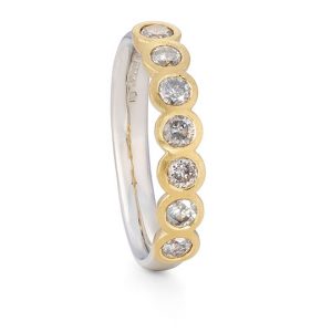 Diamond eternity ring handmade in gold and platinum. Designed by jewellery designer Jacks Turner.