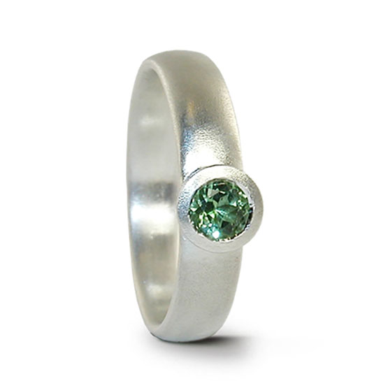 Blue Green Tourmaline Ring Silver Designed Jacks Turner