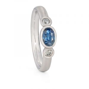 Blue Sapphire Diamond Platinum Ring Engagement Ring By Jacks Turner