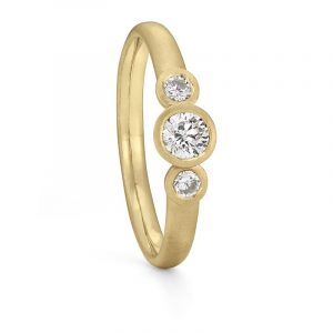 Diamond Trilogy Ring Gold Engagement Designed By Jacks Turner Bristol Jeweller