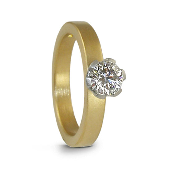 Gold Diamond Solitaire Ring Engagement Designed Jacks Turner