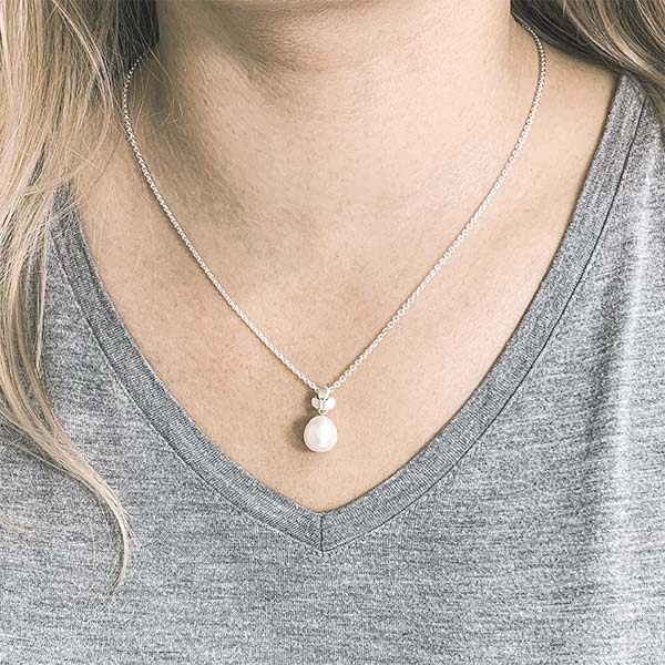 Power Pearl Fresh Water Cultured Baroque Pearl Drop Pendant Necklace 14k  Gold On Sterling Silver | GEMSA LONDON | Wolf & Badger