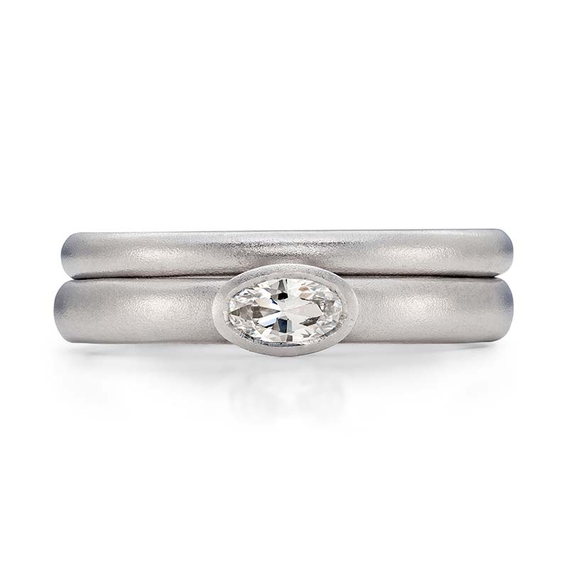Petite Oval Diamond Engagement Ring Platinum 2Mm Wedding Ring Designed By Jacks Turner Bristol Jeweller