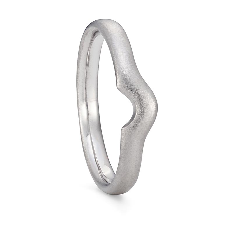 Platinum Acute Curved Wedding Ring Designed By Jacks Turner Bristol Jeweller