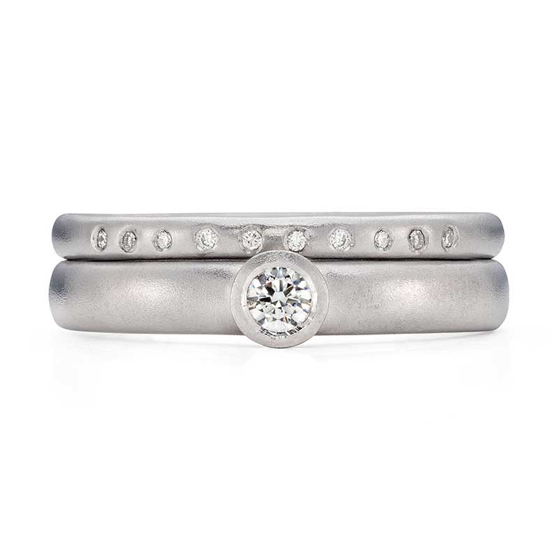 Platinum Diamond Engagement Ring 10 Diamond 2Mm Wedding Ring Designed By Jacks Turner Bristol Jeweller