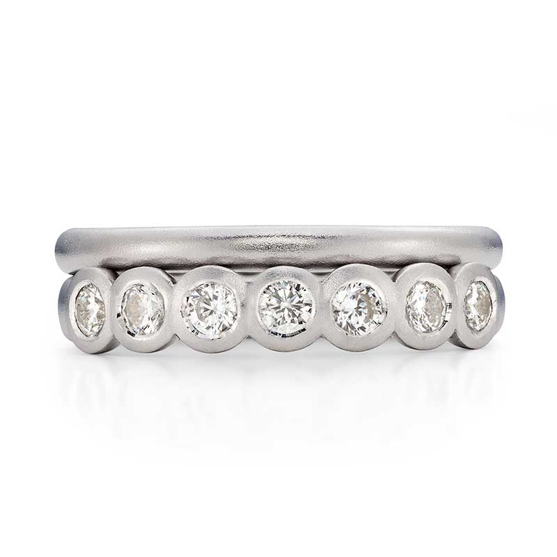 Seven Diamond Eternity Ring Platinum 2Mm Wedding Ring Designed By Jacks Turner Bristol Jeweller