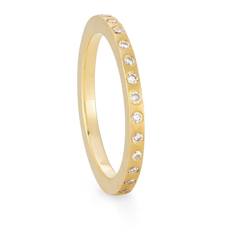 Thin Diamond Eternity Ring Gold Designed By Jacks Turner Bristol Jeweller