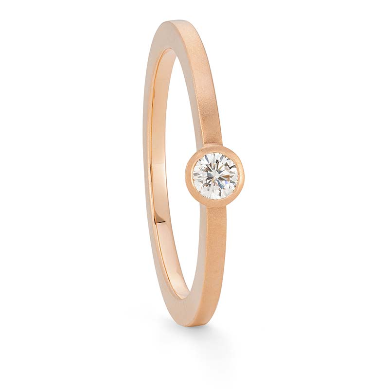 Thin Diamond Ring Rose Gold Designed By Jacks Turner Bristol Jeweller