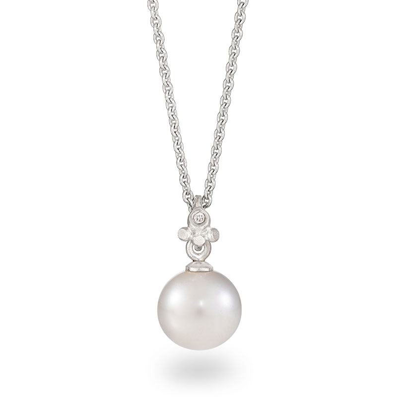 Diamond South Sea Pearl Necklace 14k Gold 12 mm Italy Certified $3,490 –  Certified Fine Jewelry