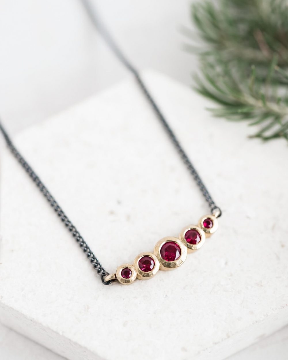 Ruby Necklace Gold And Silver Christmas Gift Jacks Turner Bristol