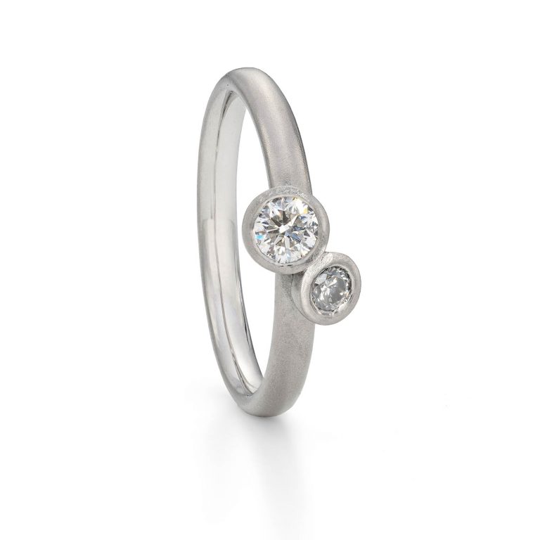 Twin diamond ring -Toi et Moi ring designed by Jacks Turner Bristol