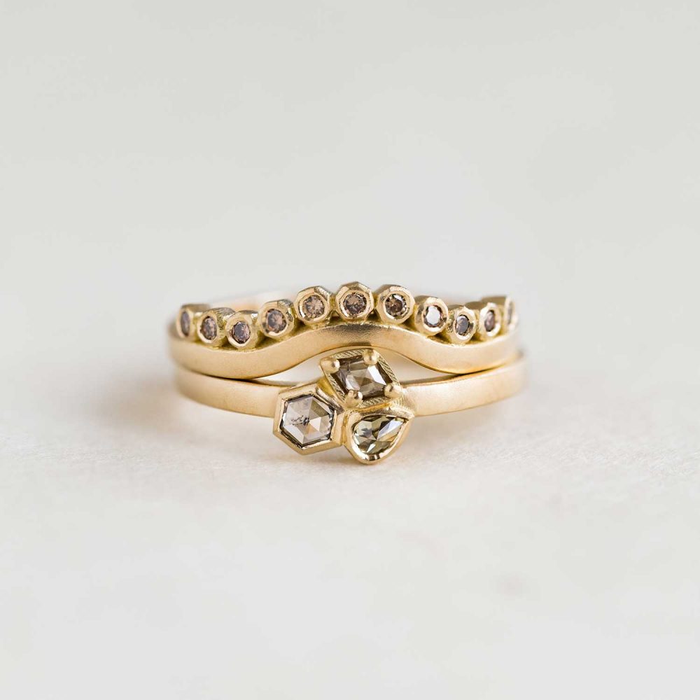 Geo Diamond Engagement And Wedding Ring Set Designed By Jacks Turner Bristol