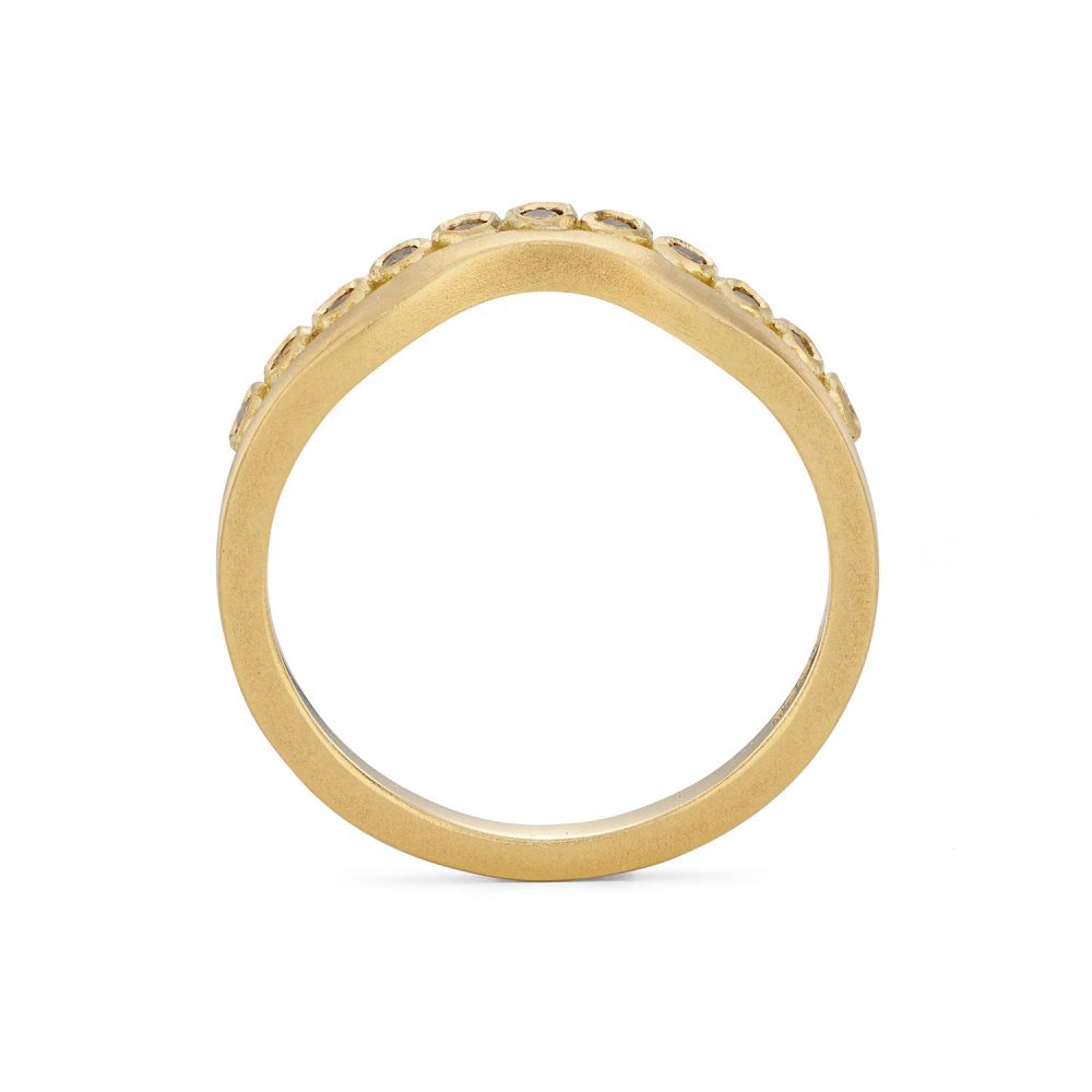 Geo Curved Diamond Wedding Ring. Designed By Jacks Turner Bristol