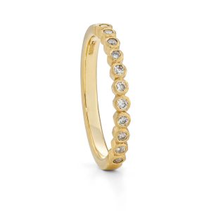 Geo diamond ring handmade in all gold. Designed by Jacks Turner Bristol