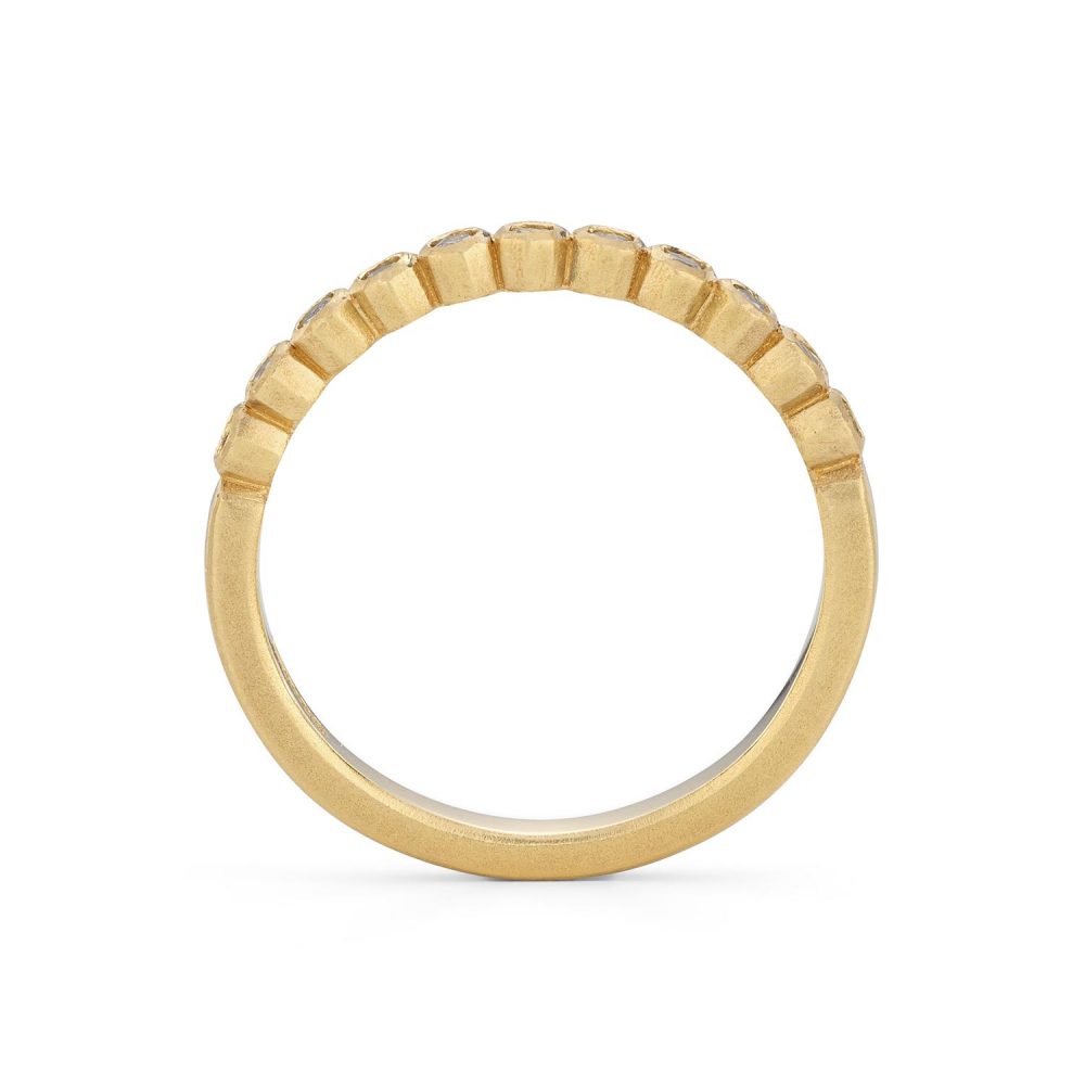Geo Diamond Ring Handmade In All Gold. Designed By Jacks Turner Bristol