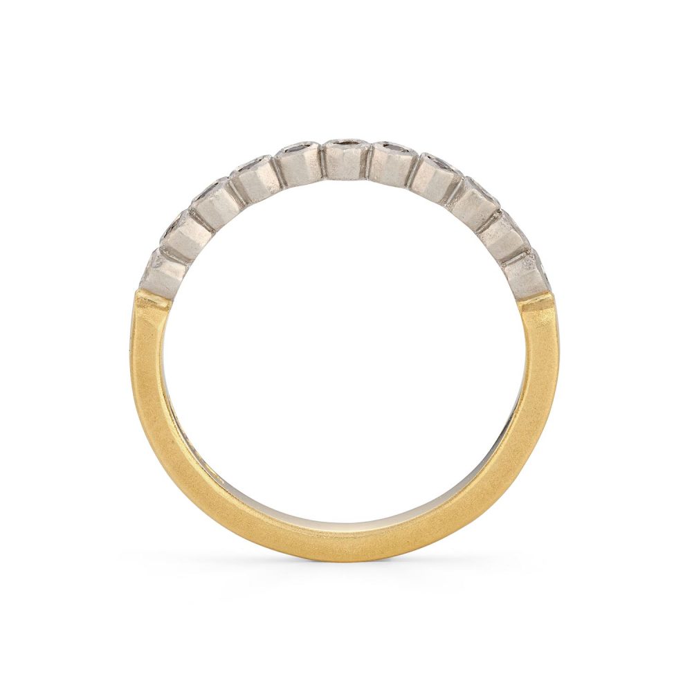 Geo Diamond Ring Handmade In Gold And Platinum. Designed By Jacks Turner Bristol