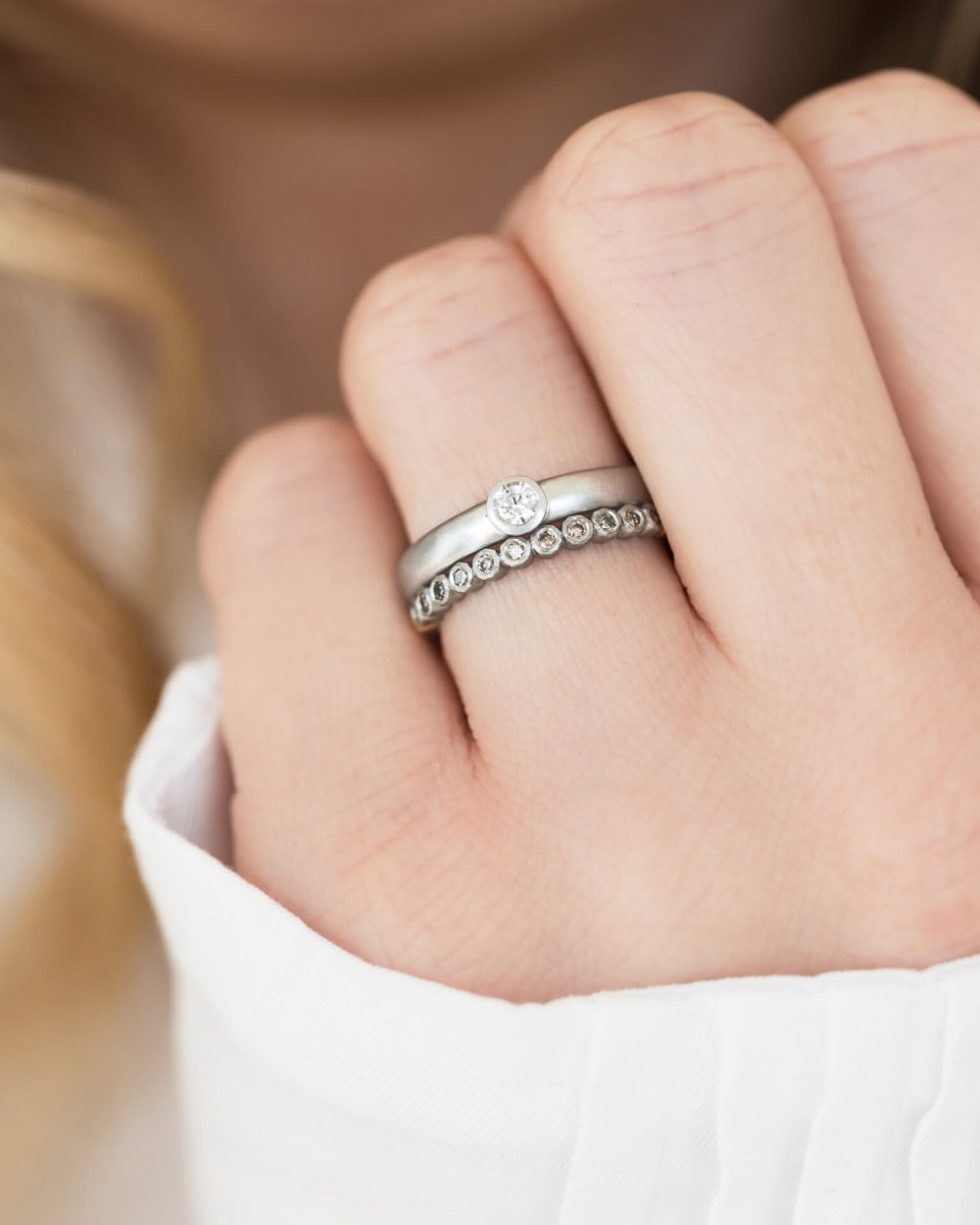 Platinum Diamond Ring With Wedding Ring Jacks Turner Bristol