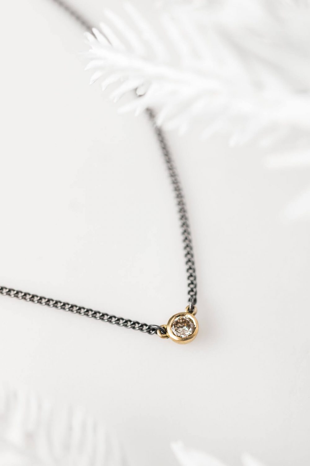 Gold Diamond Pendant Adoré. By British Jewellery Designer Jacks Turner Bristol