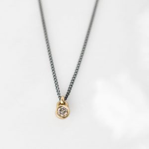 gold diamond pendant - Chérir. Designed by UK jewellery designer Jacks Turner.