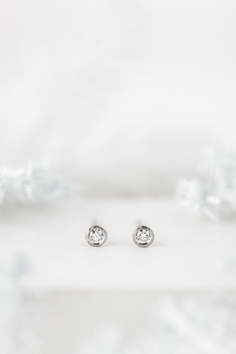 White Gold Diamond Stud Earrings By Uk Jewellery Designer Jacks Turner.