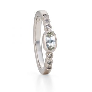 Geo Oval Sapphire And Diamond Engagement Ring By Bristol Jeweller Jacks Turner. Fair-Trade Oval Sapphire.