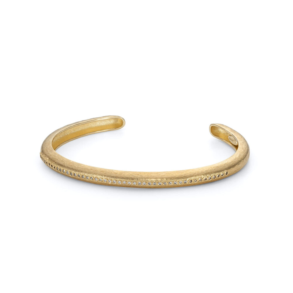 Huggie Ombre Diamond Gold Cuff Bracelet. Designed By Jacks Turner Contemporary Jewellery Bristol.